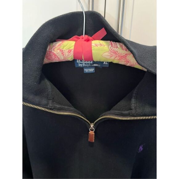 Polo Ralph Lauren Men’s 1/4 Zip Navy Pullover Sz XL Long Sleeve - Picture 6 of 11